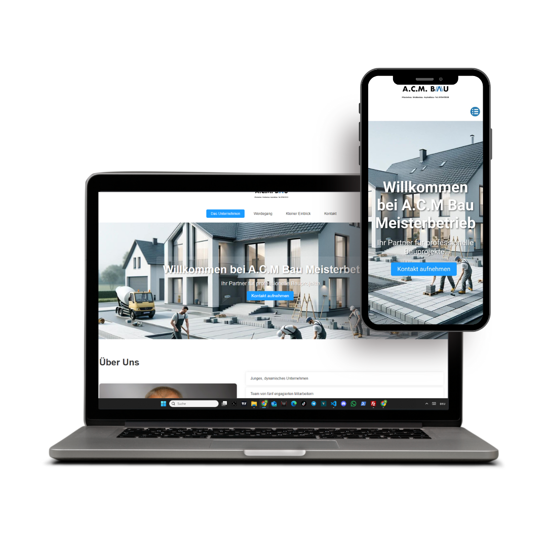 Webseite für ein Bauunternehmen
